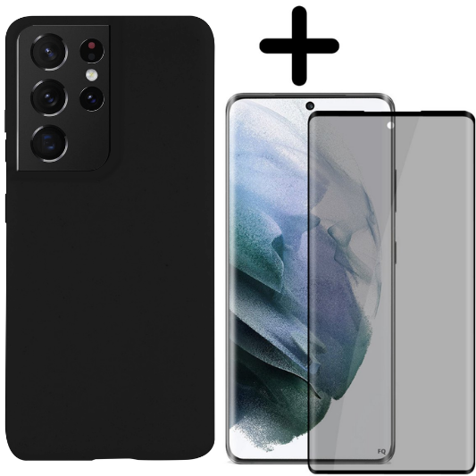 Samsung Galaxy S21 Ultra Hoesje TPU Zwart - Fooniq.nl