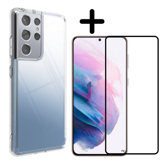 Samsung Galaxy S21 Ultra Hoesje TPU Zwart - Fooniq.nl