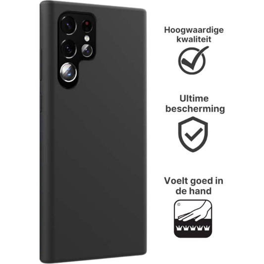 Samsung Galaxy S22 Ultra Hoesje Zwart - Fooniq.nl