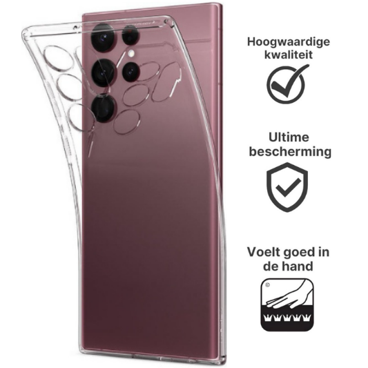 Samsung Galaxy S22 Ultra Hoesje Transparant - Fooniq.nl