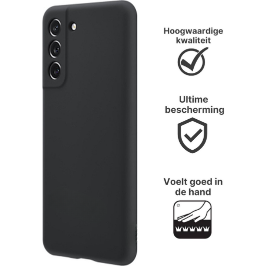 Samsung Galaxy S21 FE Hoesje TPU Zwart - Fooniq.nl