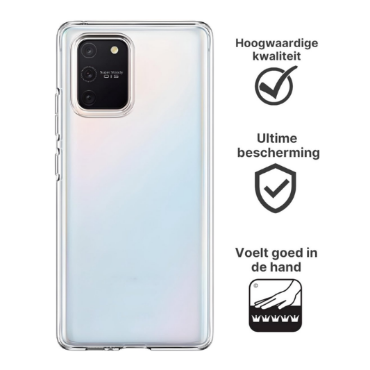 Samsung Galaxy S10 Lite Hoesje TPU Transparant - Fooniq.nl