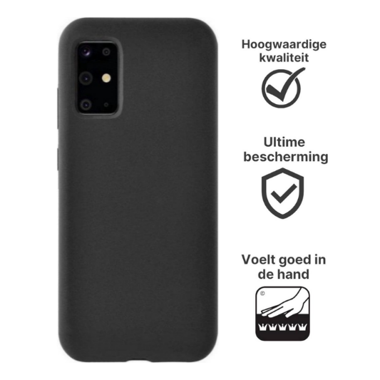 Samsung Galaxy S10 Lite Hoesje TPU Zwart - Fooniq.nl