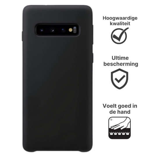 Samsung Galaxy S10 Hoesje TPU Zwart - Fooniq.nl