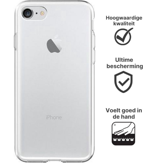 Apple iPhone 8 Hoesje TPU Transparant - Fooniq.nl