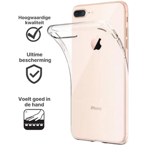 Apple iPhone 7 Plus Hoesje TPU Transparant - Fooniq.nl