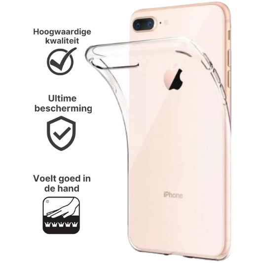 Apple iPhone 8 Plus Hoesje TPU Transparant - Fooniq.nl