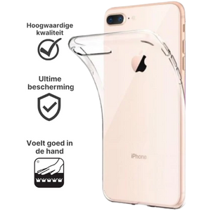 Apple iPhone 8 Plus Hoesje TPU Transparant - Fooniq.nl