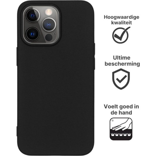 Apple iPhone 13 Pro Hoesje TPU Zwart - Fooniq.nl