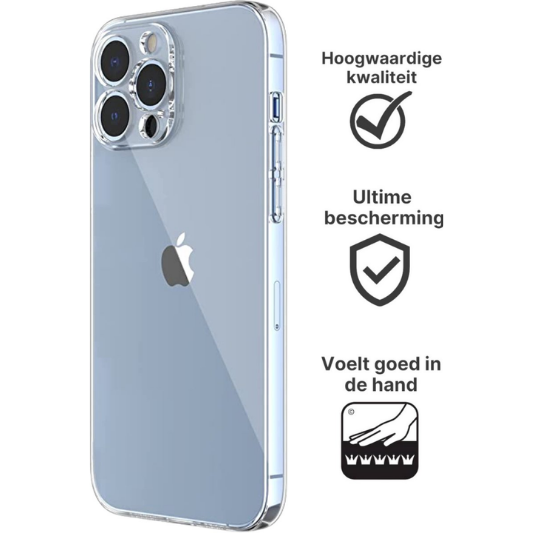 Apple iPhone 13 Pro Max Hoesje TPU Transparant - Fooniq.nl
