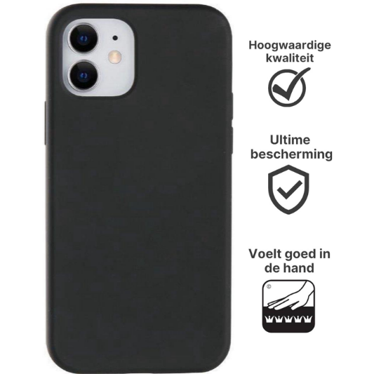 Apple iPhone 12 Mini Hoesje TPU Zwart - Fooniq.nl