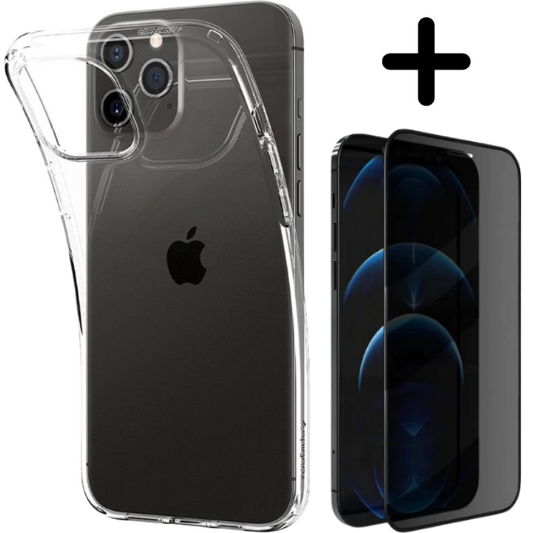 Apple iPhone 12 Pro Max Hoesje TPU Zwart - Fooniq.nl