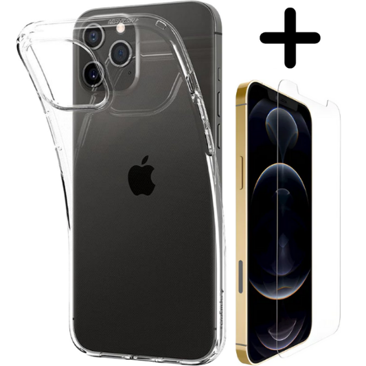 Apple iPhone 12 Pro Hoesje TPU Zwart - Fooniq.nl