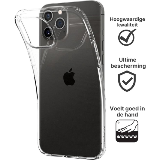 Apple iPhone 12 Pro Hoesje TPU Transparant - Fooniq.nl