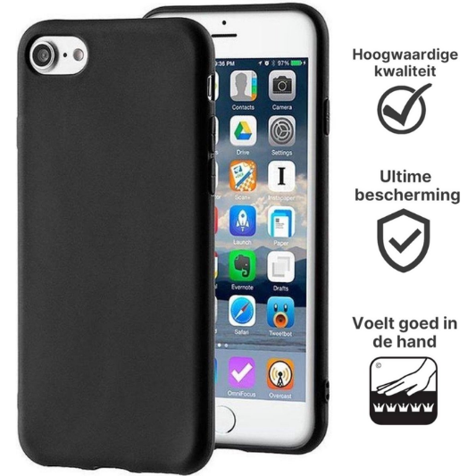 Apple iPhone 6 Plus Hoesje TPU Zwart - Fooniq.nl