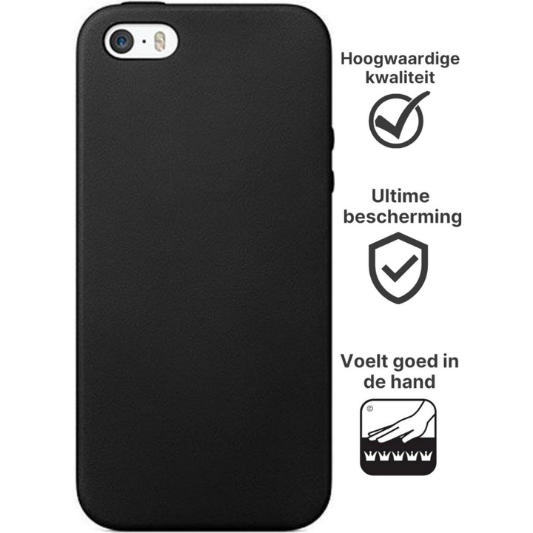 Apple iPhone 5C Hoesje Zwart - Fooniq.nl