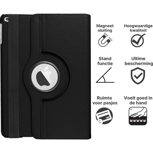 Apple iPad Air 4 Boekhoesje 360° Draaibaar Zwart