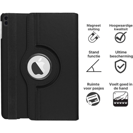 Apple iPad Pro 12.9 inch Boekhoesje 360° Draaibaar Zwart