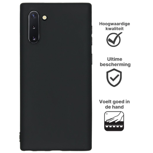 Samsung Galaxy Note 10 Hoesje TPU Zwart