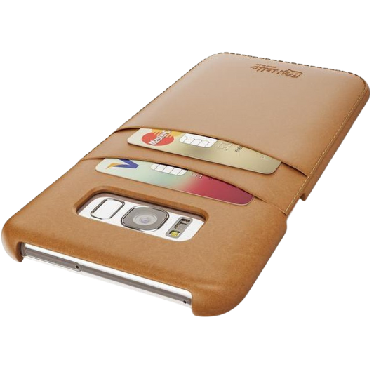 BeHello Backcover met Pashouder Galaxy S8 Plus Bruin