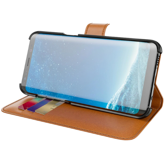 BeHello Galaxy S8 Boekhoesje Bruin