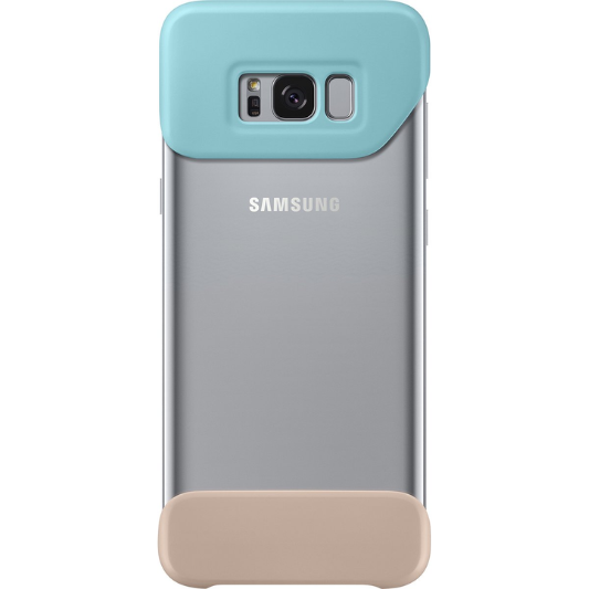 Samsung Galaxy S8 2Delen Hoesje Blauw/Bruin
