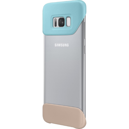 Samsung Galaxy S8 2Delen Hoesje Blauw/Bruin