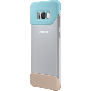 Samsung Galaxy S8 2Delen Hoesje Blauw/Bruin