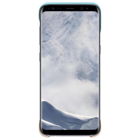 Samsung Galaxy S8 2Delen Hoesje Blauw/Bruin