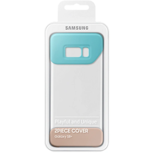 Samsung Galaxy S8 Plus 2Delen Hoesje Blauw/Bruin