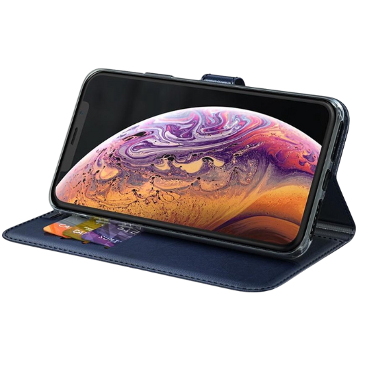 BeHello Apple iPhone X/XS Boekhoesje Blauw