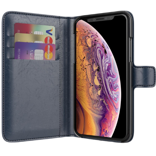 BeHello Apple iPhone X/XS Boekhoesje Blauw