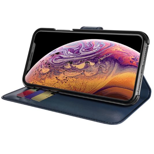 BeHello Apple iPhone X/XS Boekhoesje Blauw