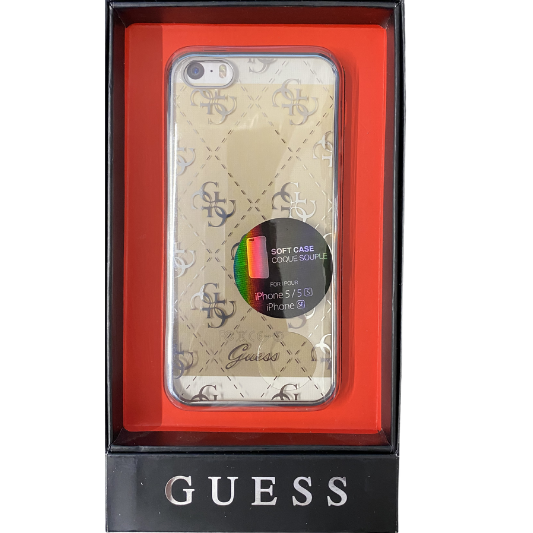Guess Hoesje Apple iPhone 5/5C/5S/SE 2016 Transparant Zilver - Fooniq.nl