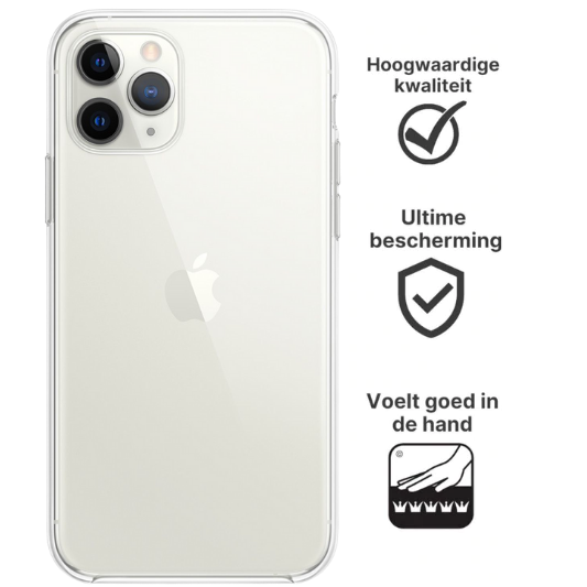 Apple iPhone 11 Pro Max Hoesje TPU Transparant - Fooniq.nl