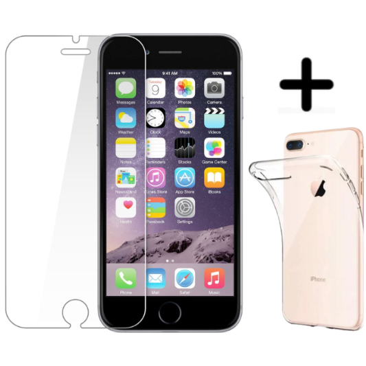 Apple iPhone 8 Plus Screenprotector Transparant