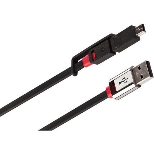 Monster Mini-USB + Micro-USB 1M Zwart - Fooniq.nl