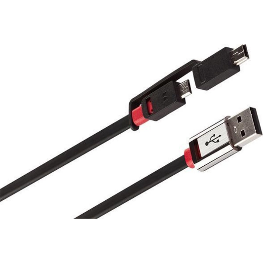 Monster Mini-USB + Micro-USB 1M Zwart - Fooniq.nl