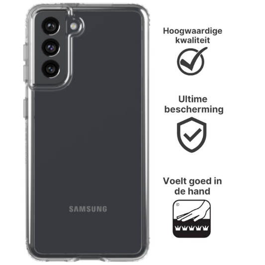 Samsung Galaxy S21 Plus Hoesje TPU Transparant - Fooniq.nl