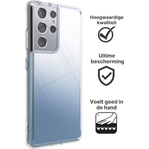 Samsung Galaxy S21 Ultra Hoesje TPU Transparant - Fooniq.nl