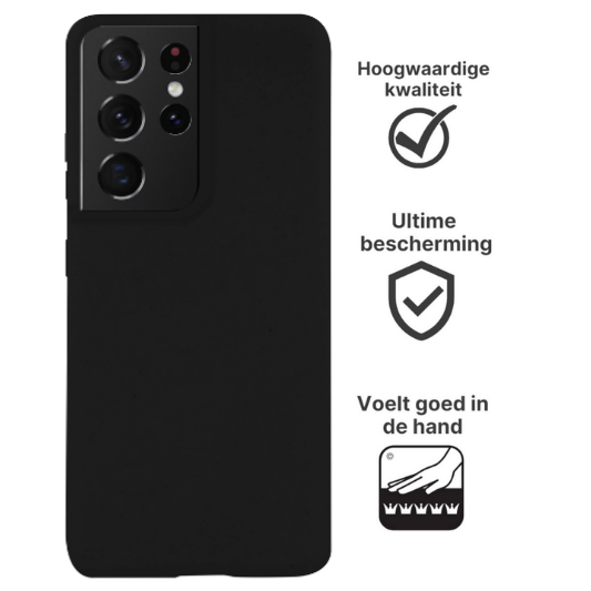 Samsung Galaxy S21 Ultra Hoesje TPU Zwart - Fooniq.nl