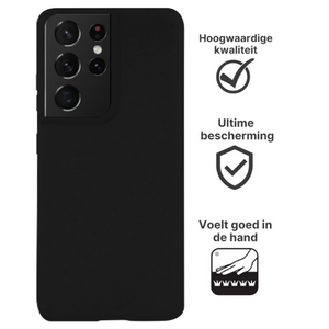 Samsung Galaxy S21 Ultra Hoesje TPU Zwart - Fooniq.nl